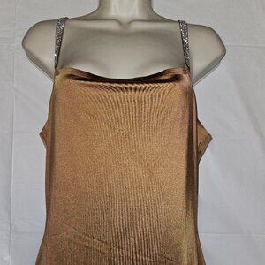 Victoria's Secret Shine Strap Smoothing Slip Dress in Caramel size XXL NWT